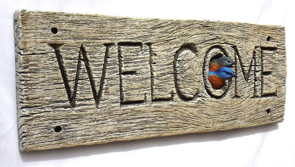 Eastern Bluebird Pair "Welcome"